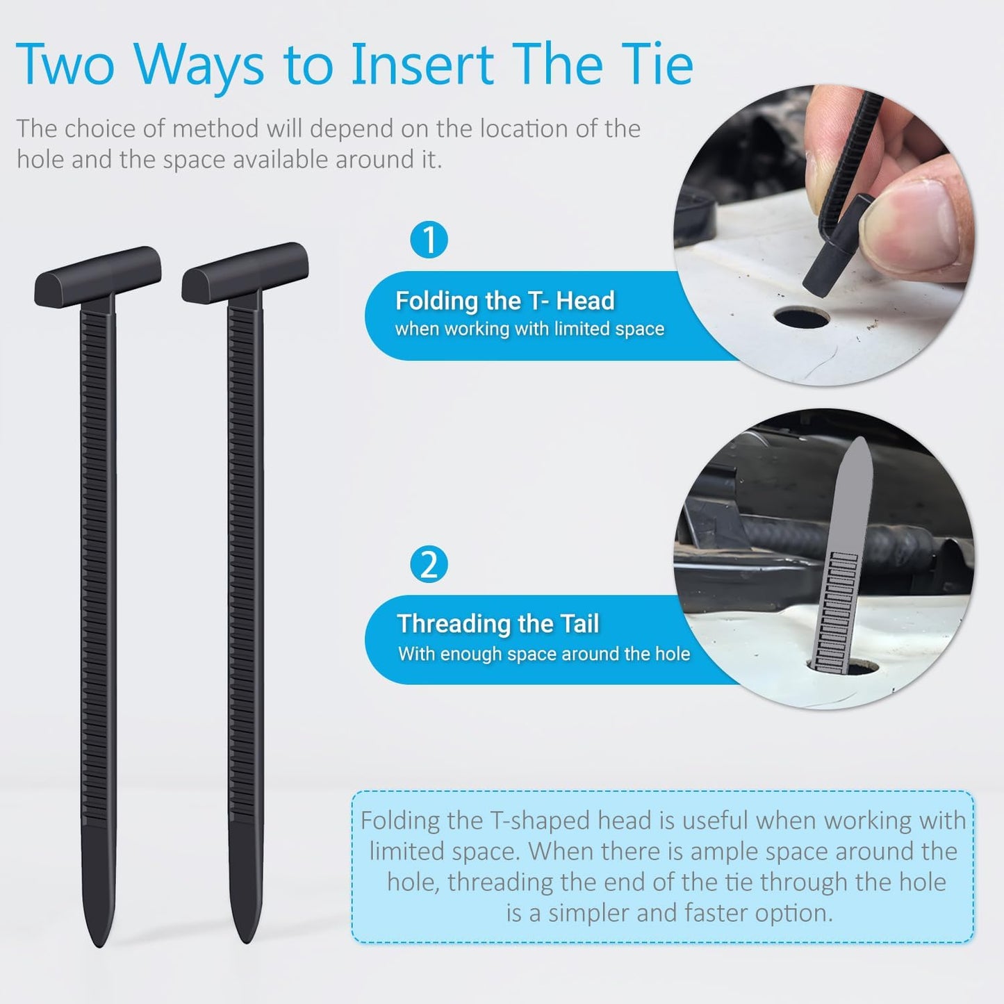 200vnt. Nailoniniai užtempėjai, automobilių detalių tvirtinimo "zateškės" pamušalams, detalėms