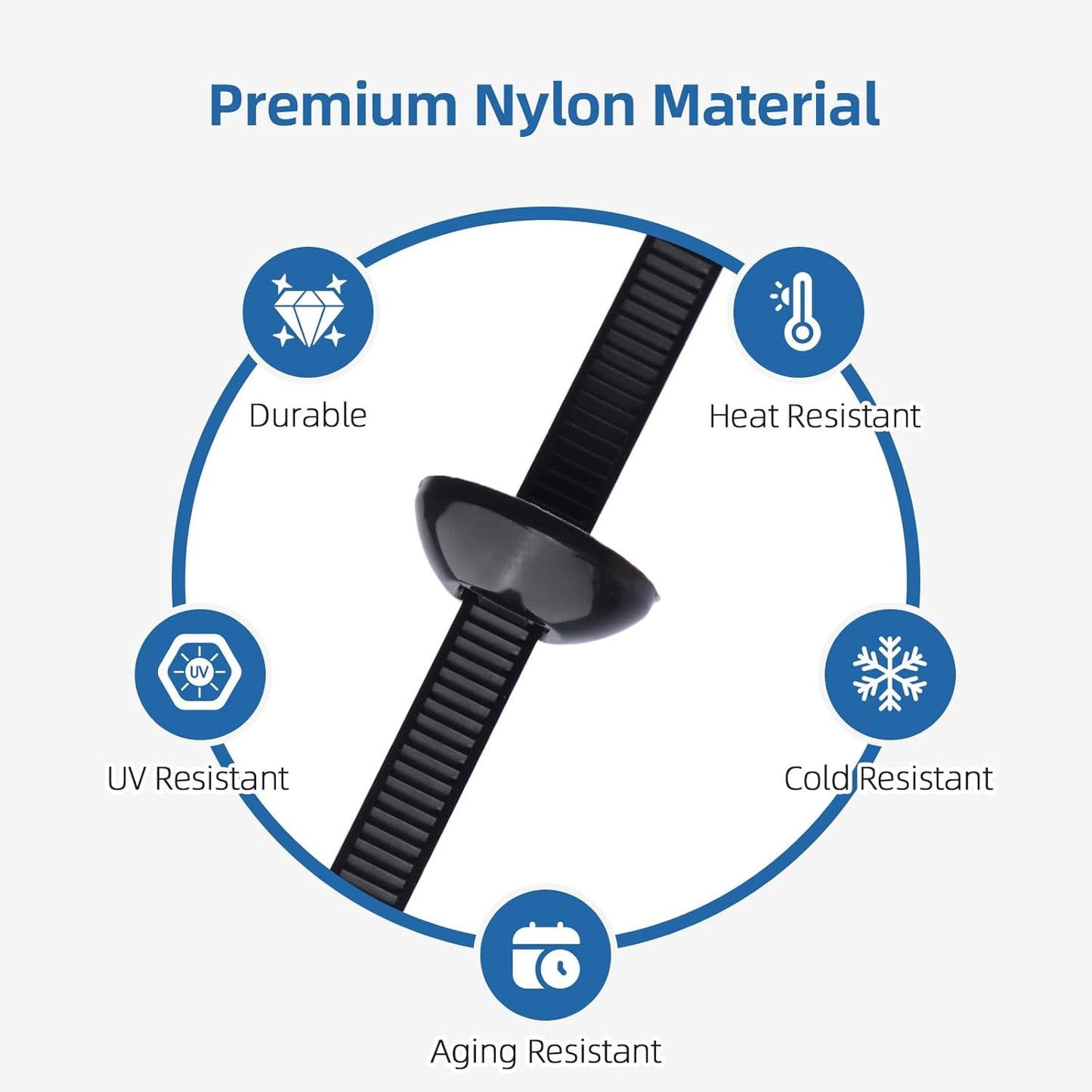 200vnt. Nailoniniai užtempėjai, automobilių detalių tvirtinimo "zateškės" pamušalams, detalėms