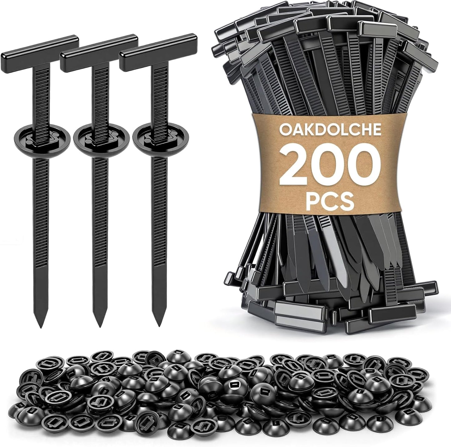 200vnt. Nailoniniai užtempėjai, automobilių detalių tvirtinimo "zateškės" pamušalams, detalėms